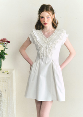Afternoon Pearl White Lace Dress
